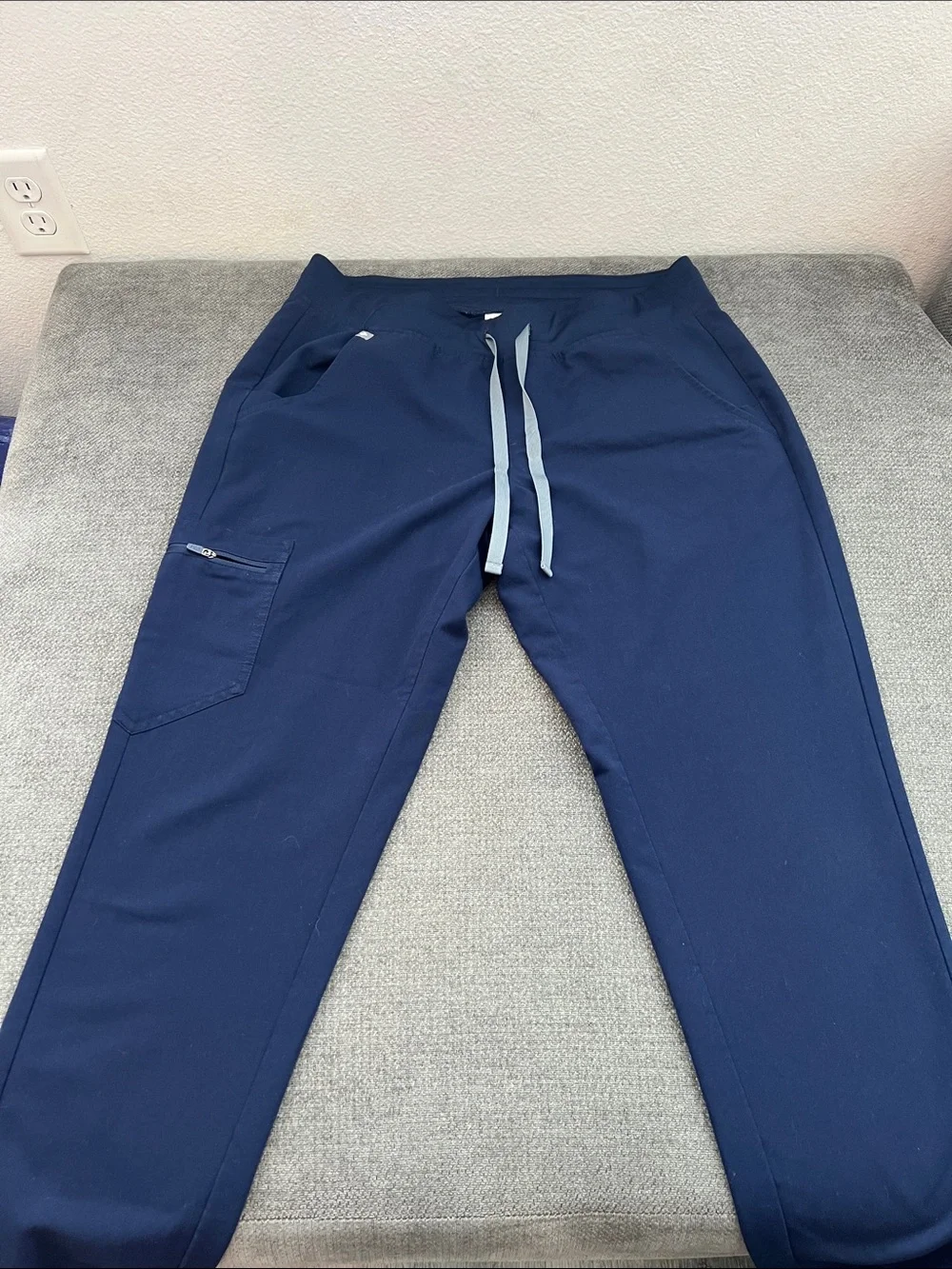 Figs Men's Navy Jogger Pants with Contrast Drawstring